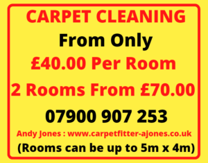 Carpet Cleaning From £40.00 per Room